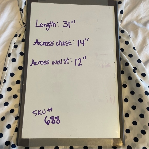 C’est Moi  white with black polka dots sleeveless dress CUTE! - Picture 7 of 7